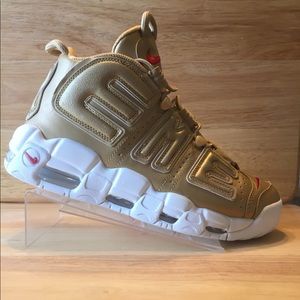 Suprem Nike Air Uptempo Metallic Gold